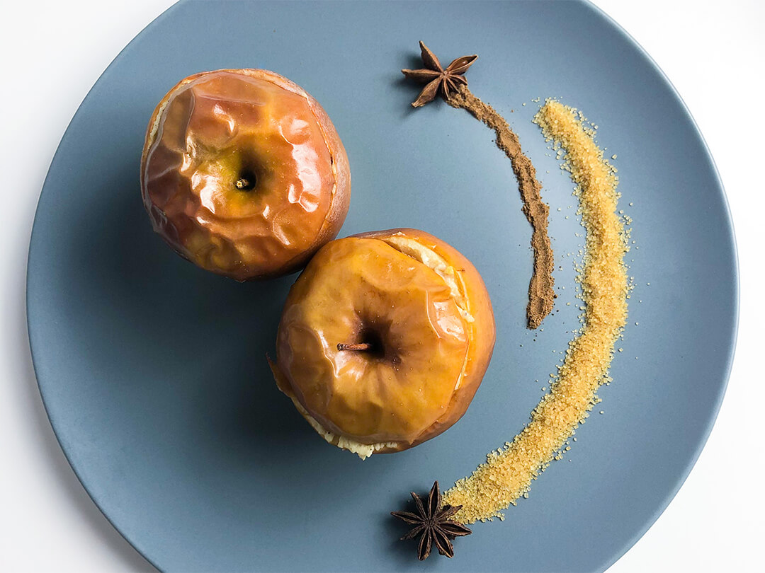 Gebackene Äpfel mit Quarkfüllung