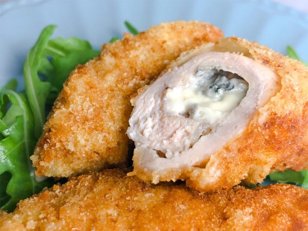 Hähnchenrouladen mit Blauschimmelkäse