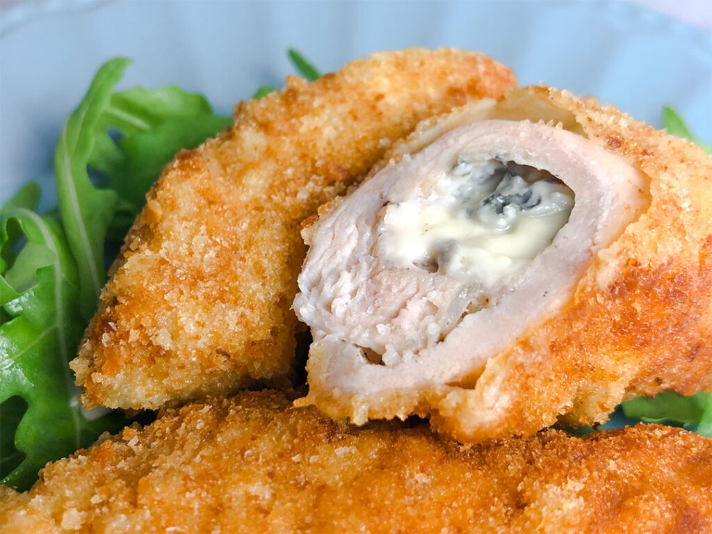 Hähnchenrouladen mit Blauschimmelkäse