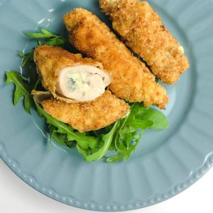 Hähnchenrouladen mit Blauschimmelkäse