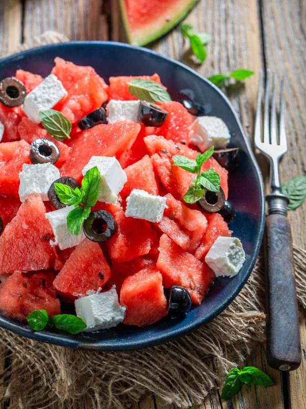 Sommerlicher Wassermelonensalat mit Feta