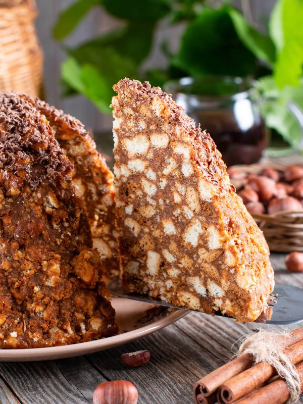 Ameisenhügel-Kuchen: Krümelkuchen mit karamellisierter Kondensmilch