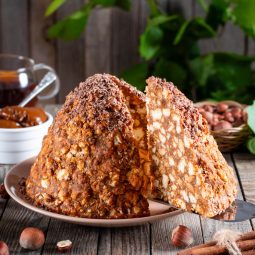 Ameisenhügel-Kuchen: Krümelkuchen mit karamellisierter Kondensmilch