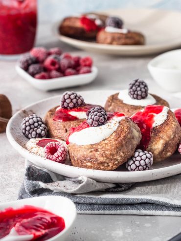 Schoko-Quarkküchlein (Syrniki mit Kakao)