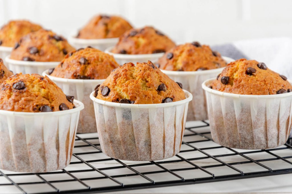 Vanille-Muffins mit Schokoladenstückchen