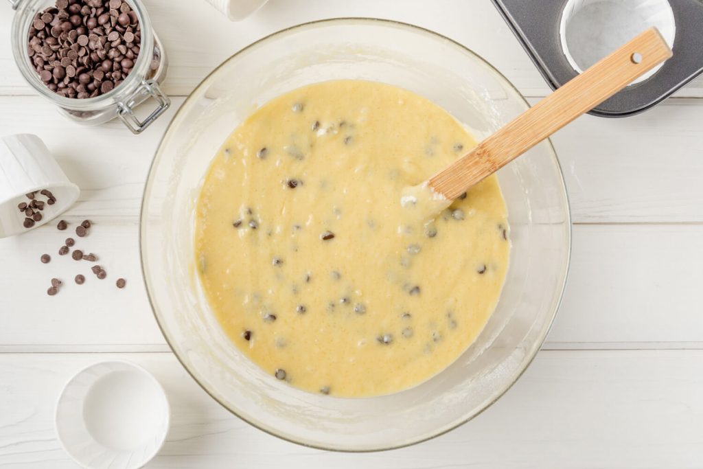 Vanille-Muffins mit Schokoladenstückchen