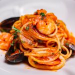 Italienische Spaghetti mit Meeresfrüchten