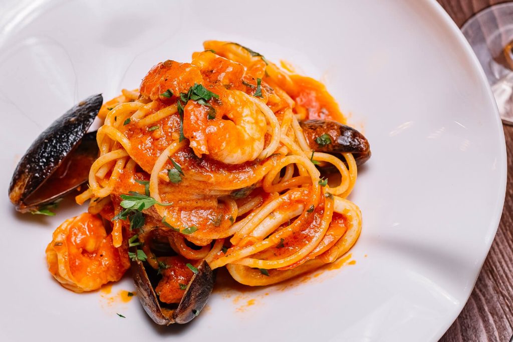 Italienische Spaghetti mit Meeresfrüchten