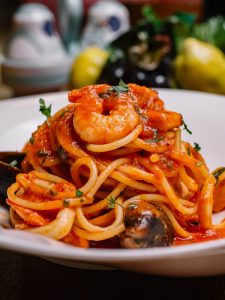 Italienische Spaghetti mit Meeresfrüchten