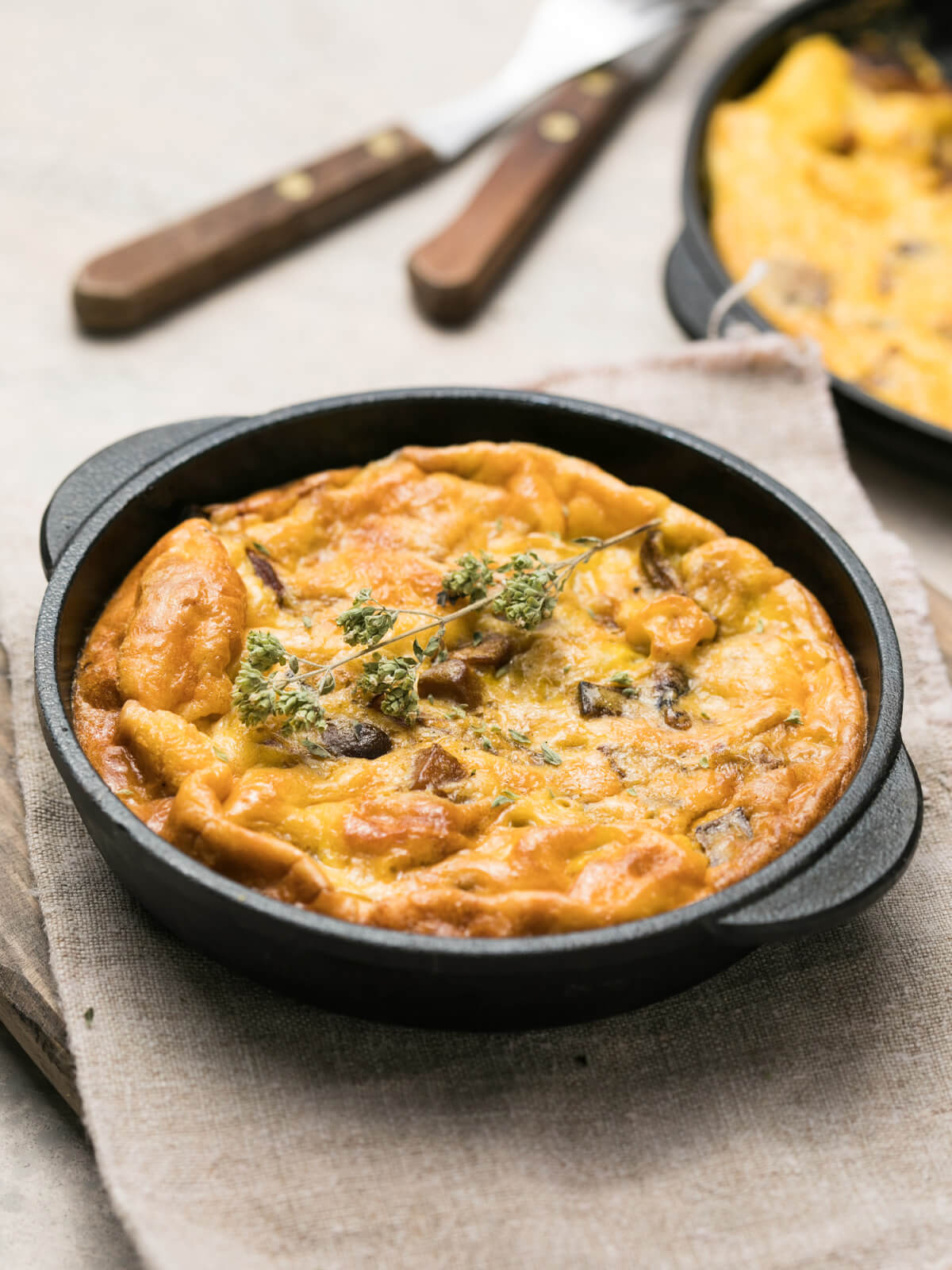 Pilz-Frittata (mit Champignons und Käse)