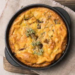 Pilz-Frittata (mit Champignons und Käse)