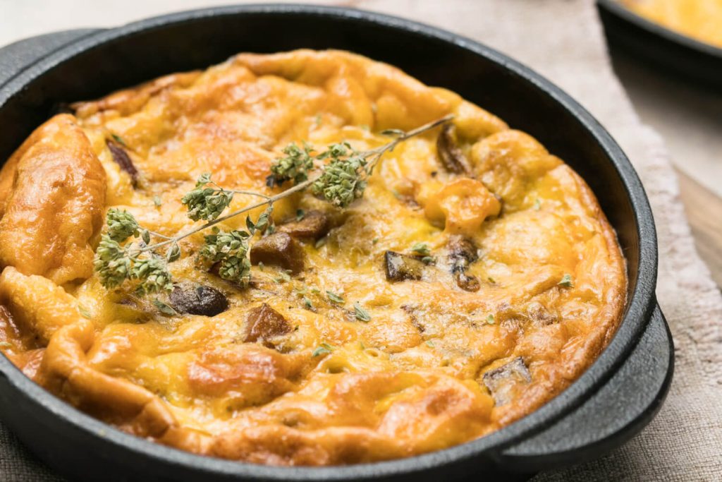Pilz-Frittata (mit Champignons und Käse)