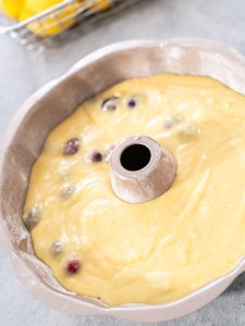 Zitronen-Gugelhupf mit Cranberries (Lemon Cranberry Bundt Cake)