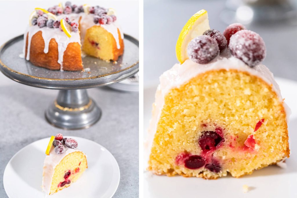 Zitronen-Gugelhupf mit Cranberries (Lemon Cranberry Bundt Cake)