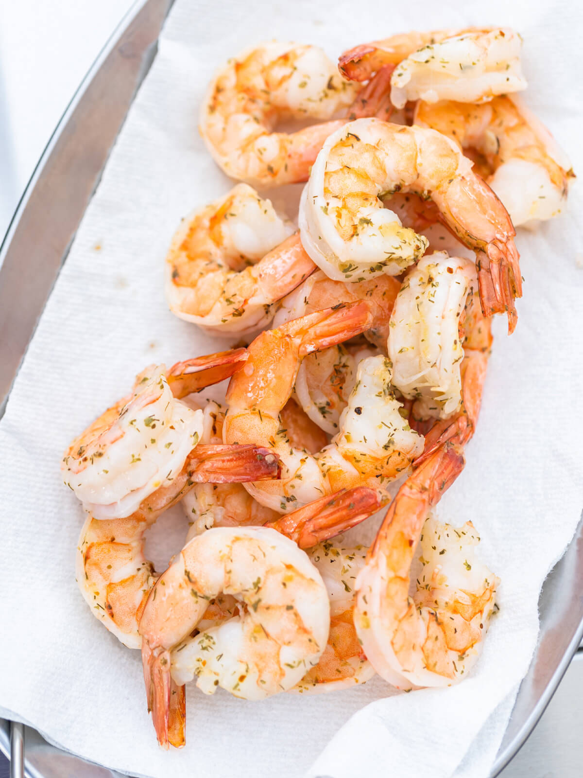 Cremige gegrillte Garnelen