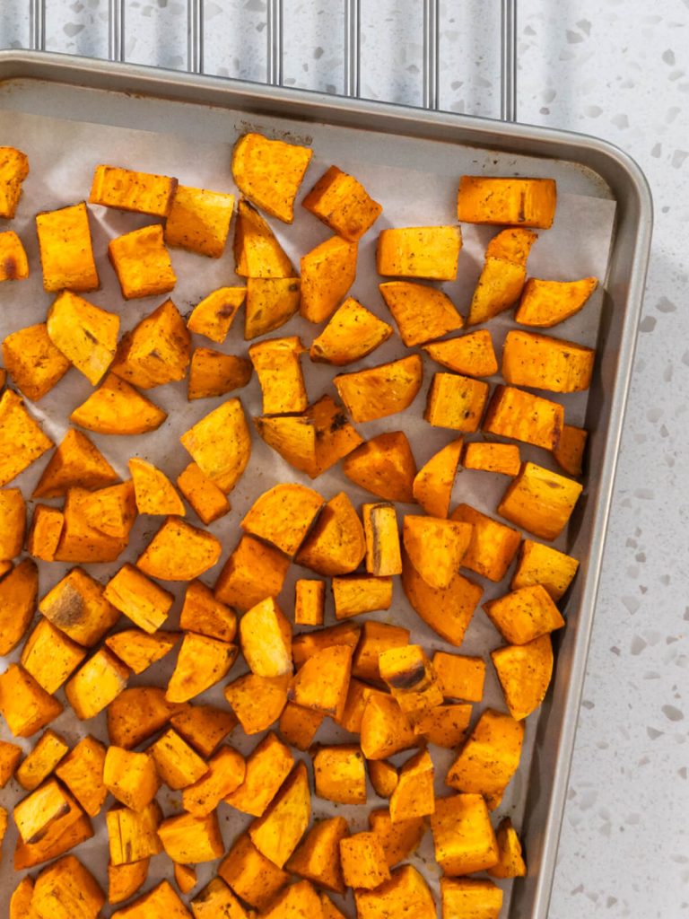 Geröstete Süßkartoffeln im Ofen