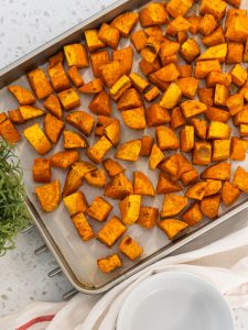Geröstete Süßkartoffeln im Ofen – Einfaches Rezept