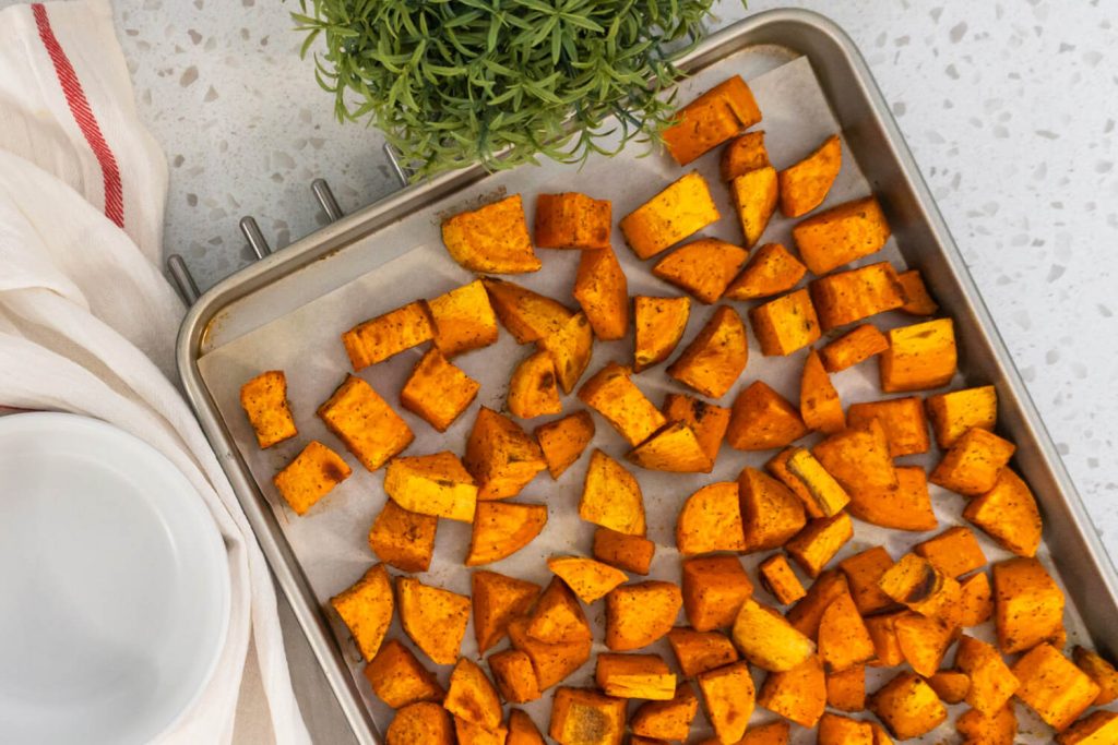 Geröstete Süßkartoffeln im Ofen