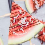 Wassermelonen-Pops mit Schokolade