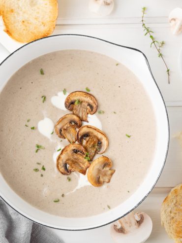 Cremige Pilzsuppe mit Sahne