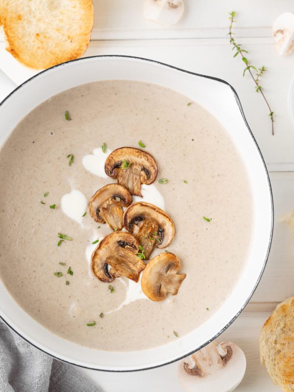 Cremige Pilzsuppe mit Sahne
