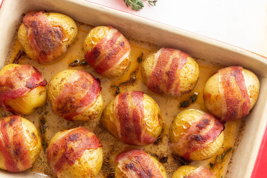 Kartoffeln im Baconmantel
