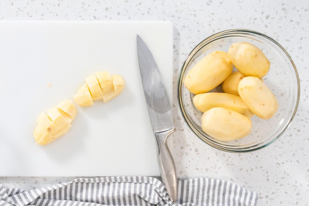 Geröstete Kartoffeln mit Pilzen