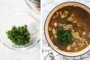 Kartoffelsuppe mit Waldpilzen