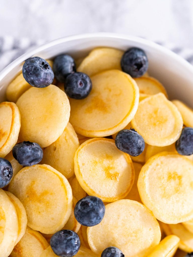 Pfannkuchen-Bissen als Mini-Frühstück