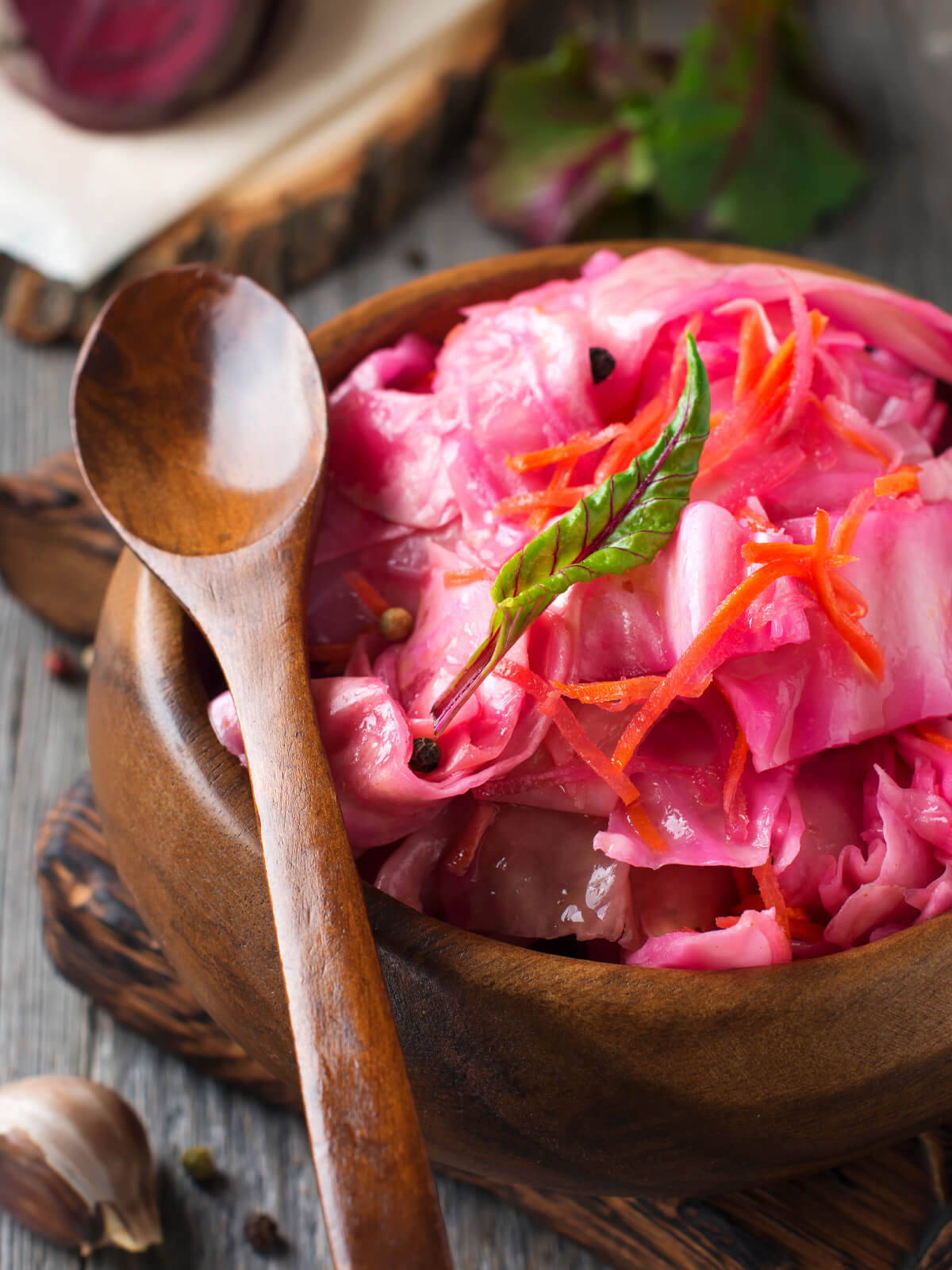 Sauerkraut mit roter Bete