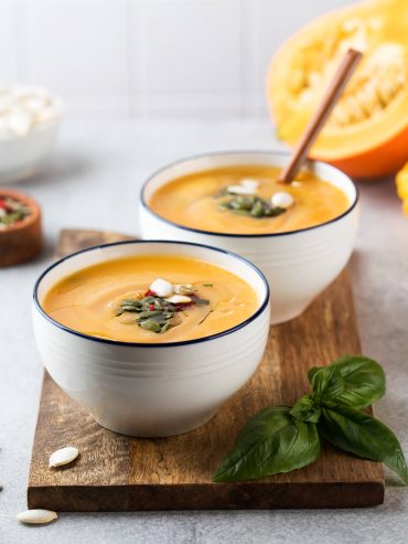 Würzige Kürbiscremesuppe mit Ingwer