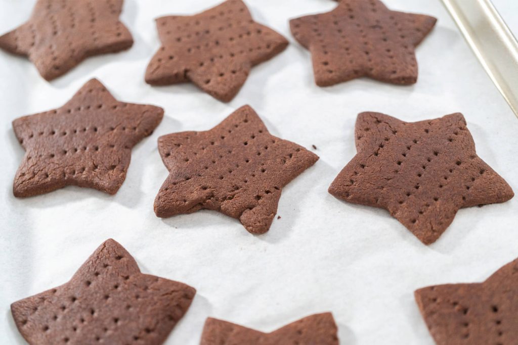 Hausgemachte Graham-Cracker (Vollkorn Schoko-Kekse)