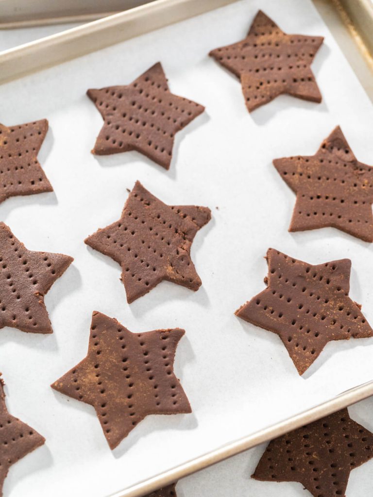 Hausgemachte Graham-Cracker (Vollkorn Schoko-Kekse)