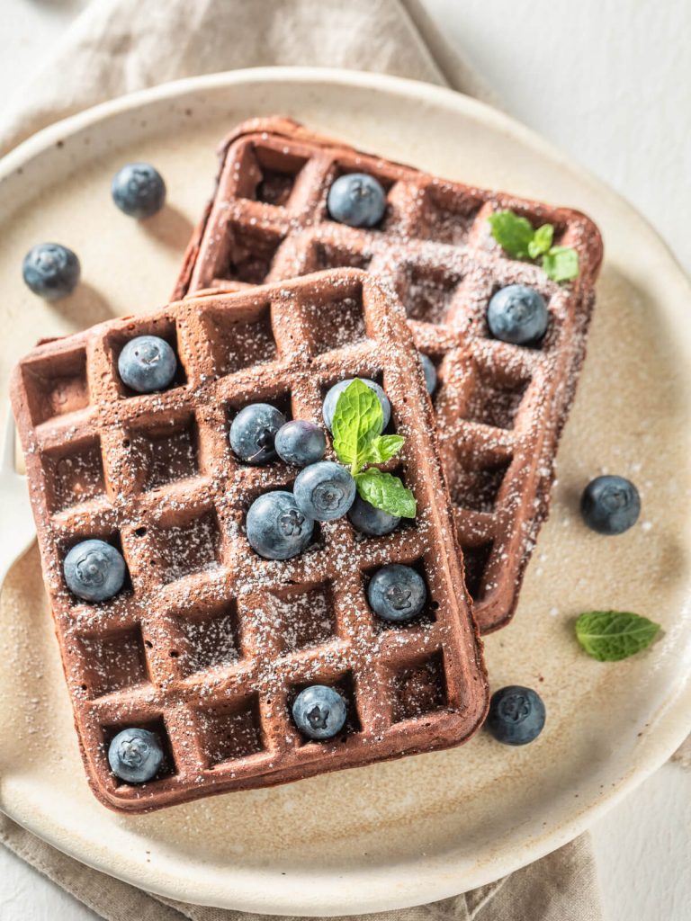 Hausgemachte Schoko-Waffeln