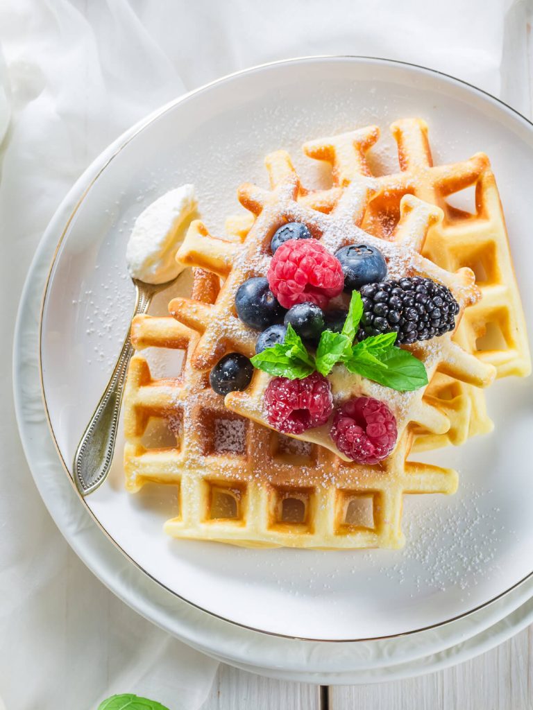 Knusprige Waffeln mit Mandelmehl ohne Hefe
