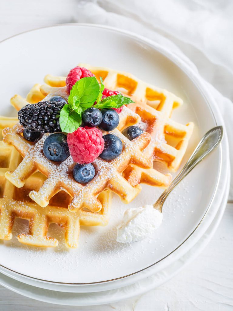 Knusprige Waffeln mit Mandelmehl