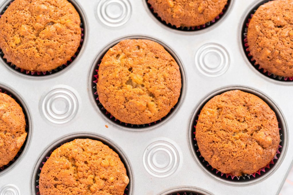 Bananenmuffins mit Karamellglasur