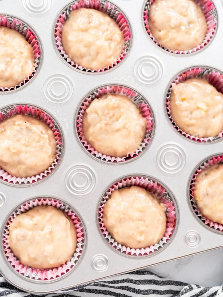 Bananenmuffins mit Karamellglasur