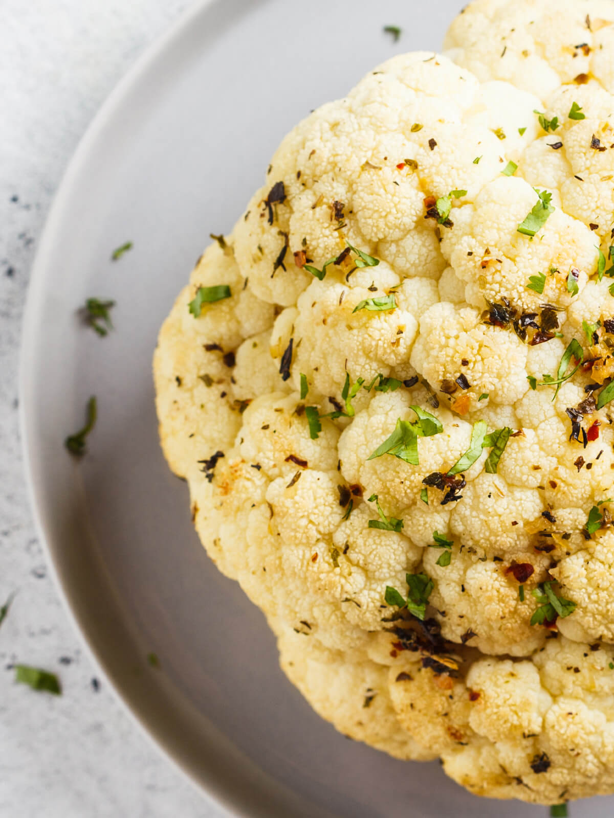 Ganze gebackene Blumenkohl