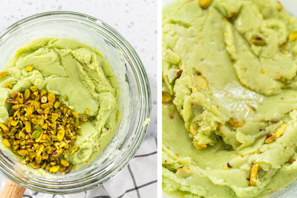 Pistazien-Fudge mit weißer Schokolade (ohne Backen)