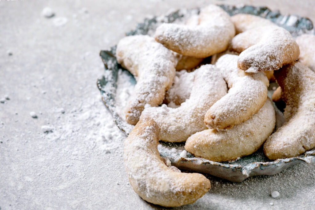 Vanillekipferl - Vanille Weihnachtskekse mit Mandeln