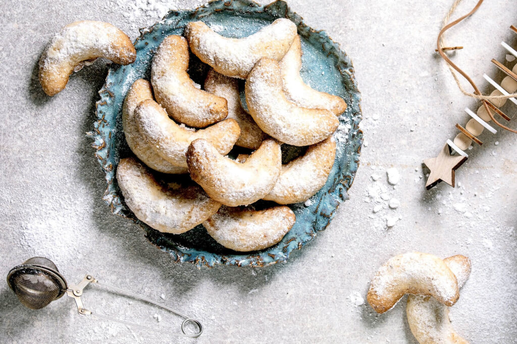 Vanillekipferl - Vanille Weihnachtskekse mit Mandeln