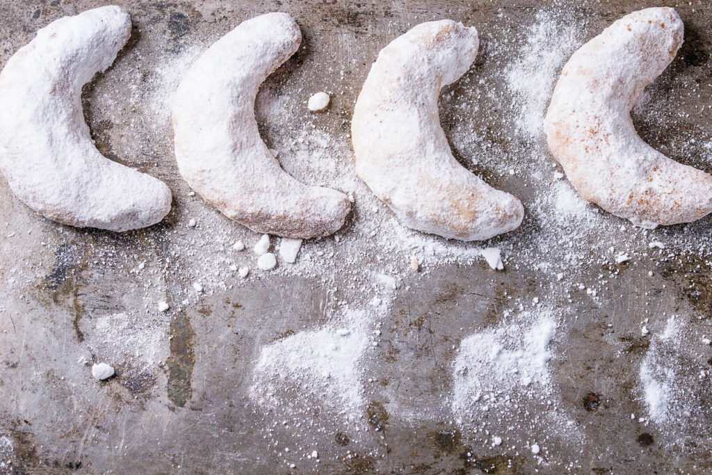 Vanillekipferl - Vanille Weihnachtskekse mit Mandeln