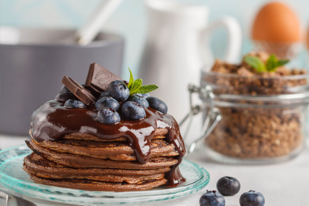 Vegane Schoko-Pancakes Rezept