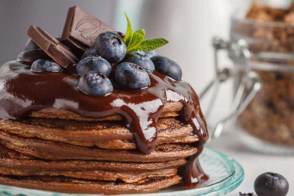 Vegane Schoko-Pancakes Rezept