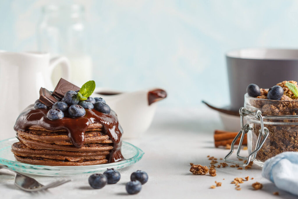 Vegane Schoko-Pancakes Rezept
