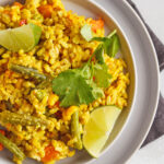 Curry-Reis mit Gemüse und Kokosmilch