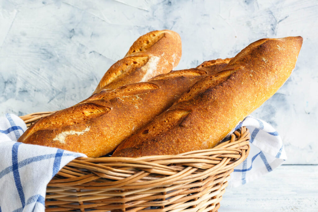 Französisches Baguette mit Weizensauerteig (wie von der Boulangerie)