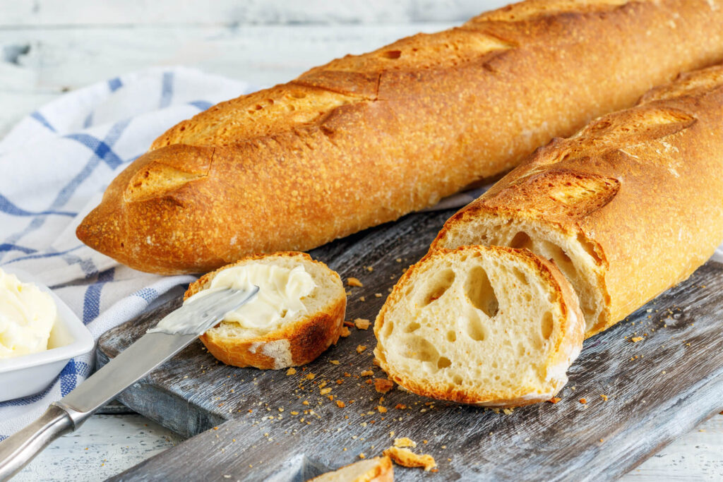 Französisches Baguette mit Weizensauerteig (wie von der Boulangerie)