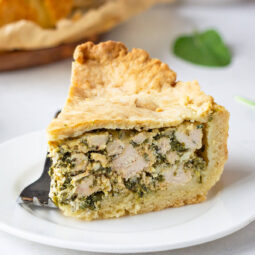 Herzhafter Hähnchen-Spinat-Kuchen mit Ricotta